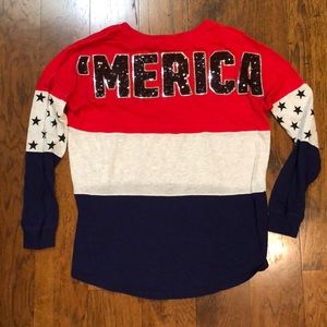 RARE Victoria’s Secret PINK `MERICA tee